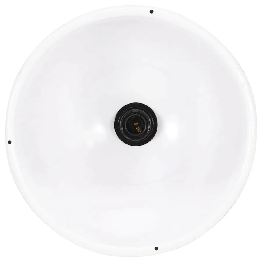 Lampe suspendue industrielle 25 W Blanc Rond 30 cm E27 - 8