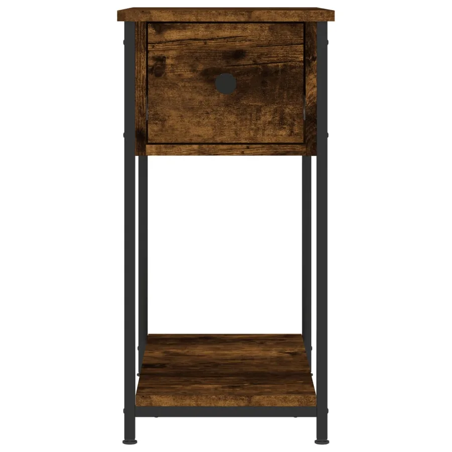 Tables de chevet 2 pcs chêne fumé 30x60x60 cm bois d'ingénierie - 6