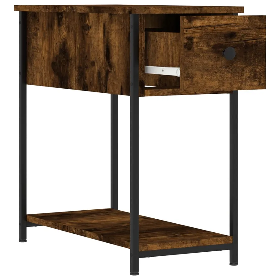 Tables de chevet 2 pcs chêne fumé 30x60x60 cm bois d'ingénierie - 7