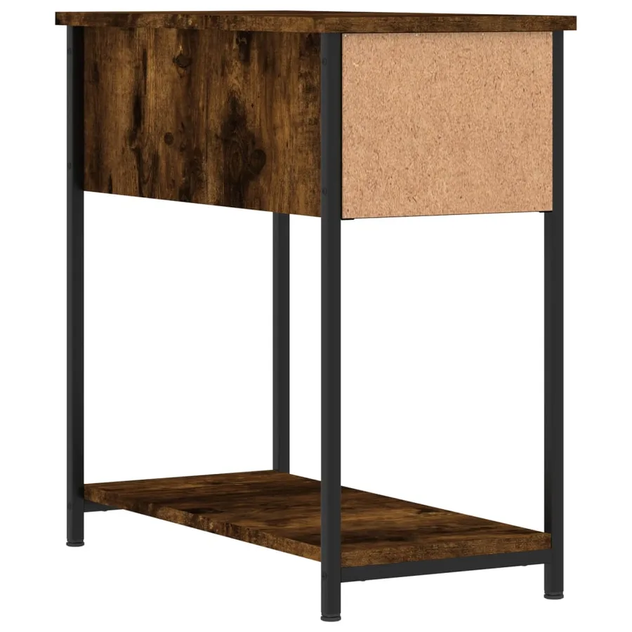 Tables de chevet 2 pcs chêne fumé 30x60x60 cm bois d'ingénierie - 9