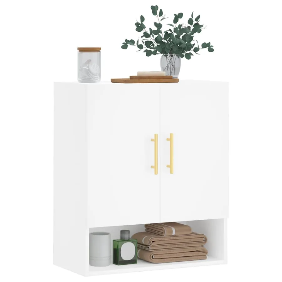 Armoire murale blanc 60x31x70 cm bois d'ingénierie - 3