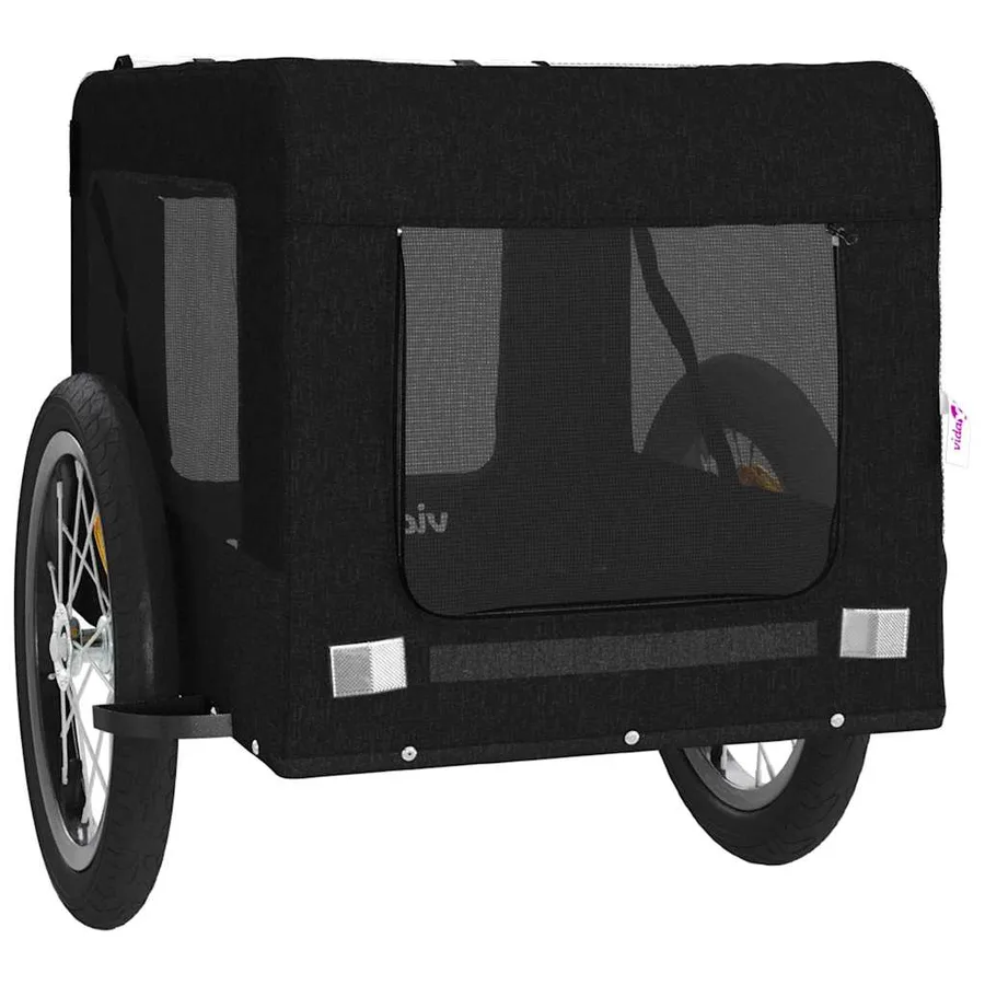 Remorque de vélo pour animaux de compagnie noir - 6