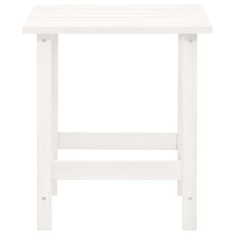 Chaise de jardin Adirondack avec table Bois de sapin Blanc - 9