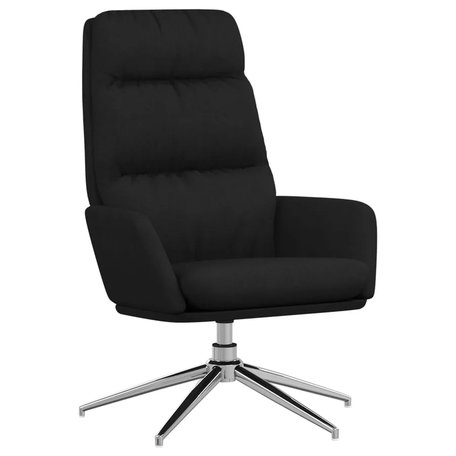 Chaise de relaxation Noir Tissu - 2