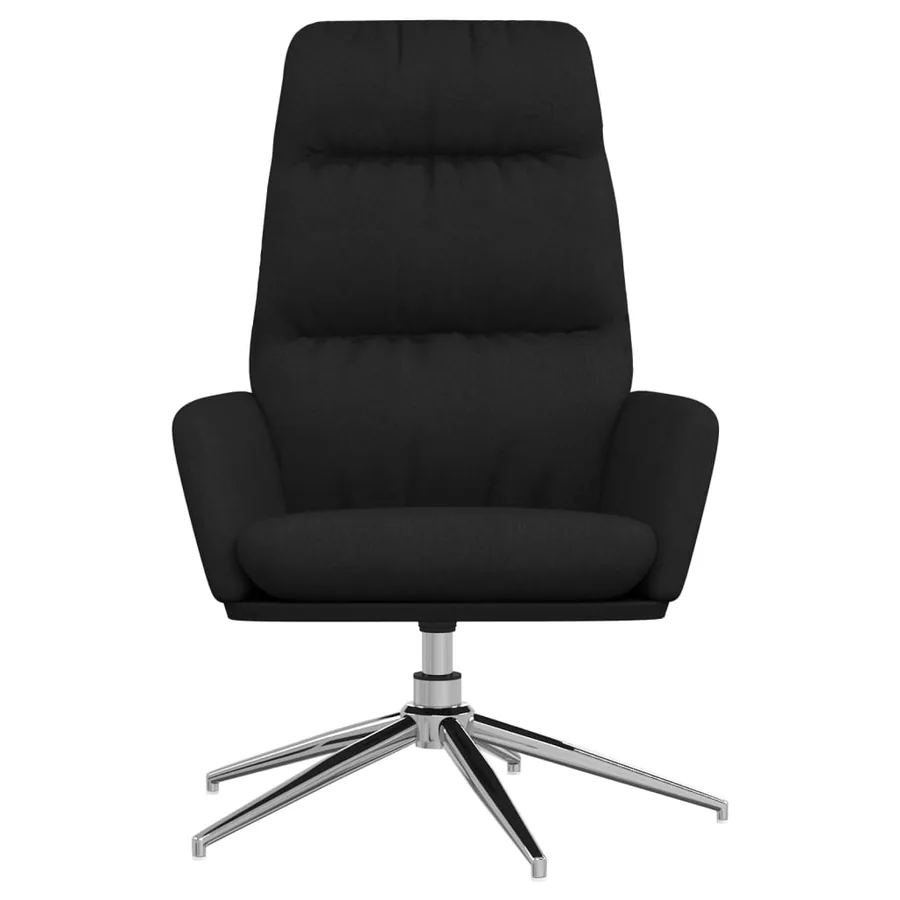 Chaise de relaxation Noir Tissu - 3