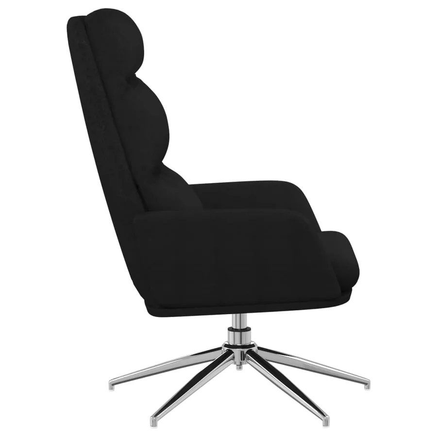 Chaise de relaxation Noir Tissu - 4