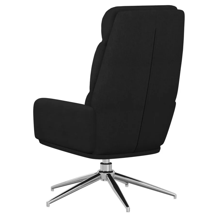 Chaise de relaxation Noir Tissu - 5