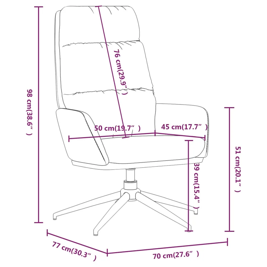Chaise de relaxation Noir Tissu - 8
