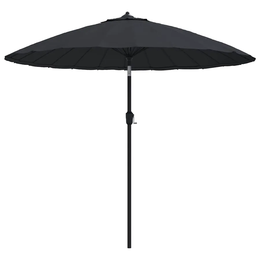 Parasol d'extérieur avec mât en aluminium 270 cm noir - 2