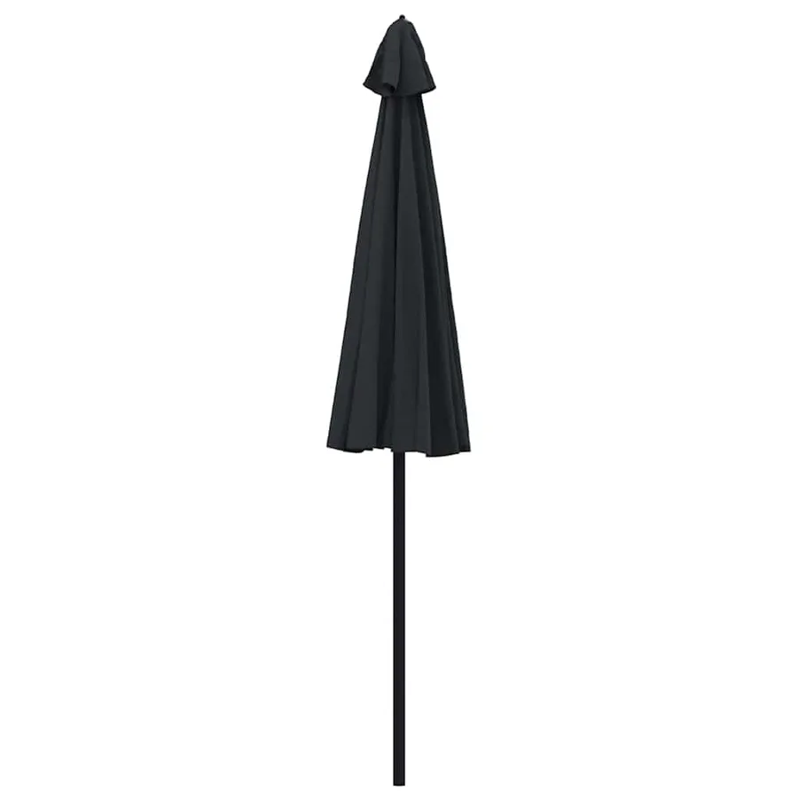 Parasol d'extérieur avec mât en aluminium 270 cm noir - 4
