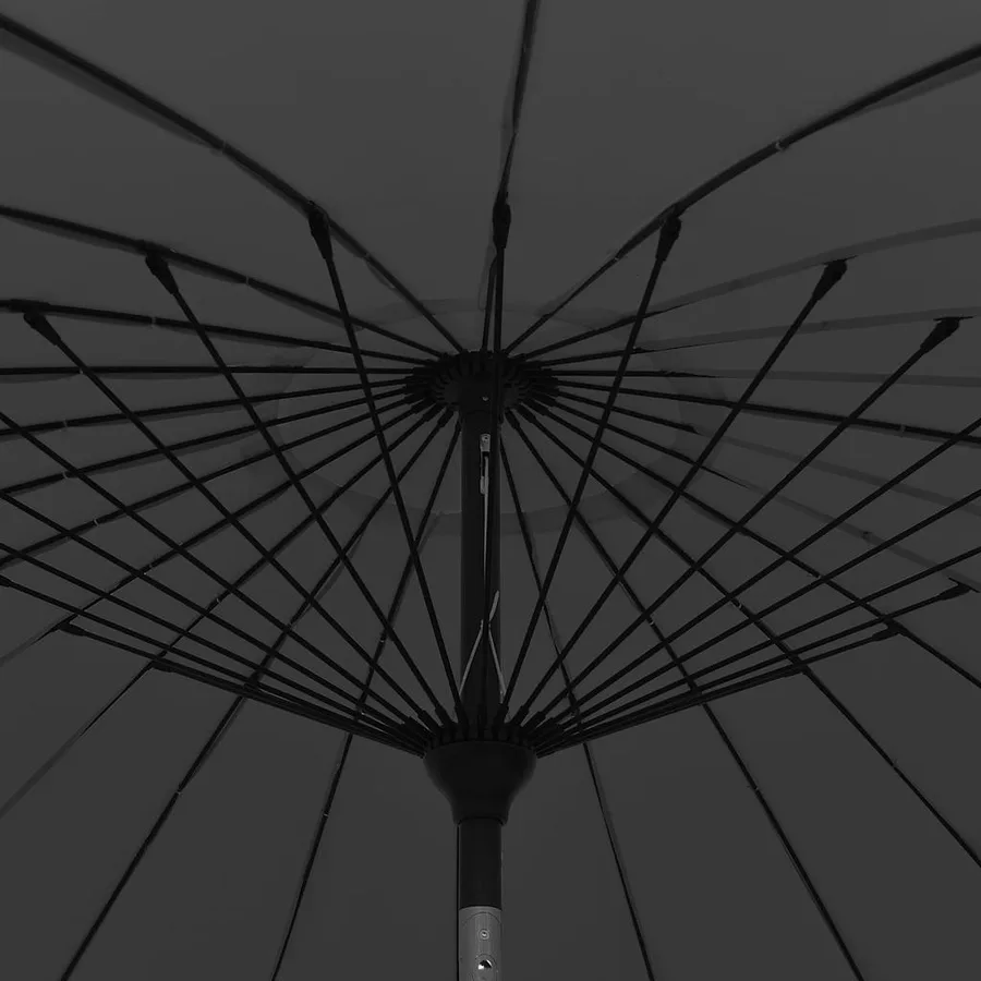 Parasol d'extérieur avec mât en aluminium 270 cm noir - 5