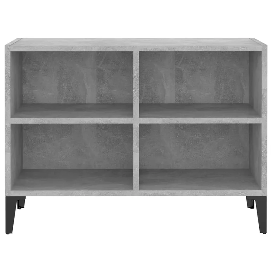 Meuble TV avec pieds en métal Gris béton 69,5x30x50 cm - 4