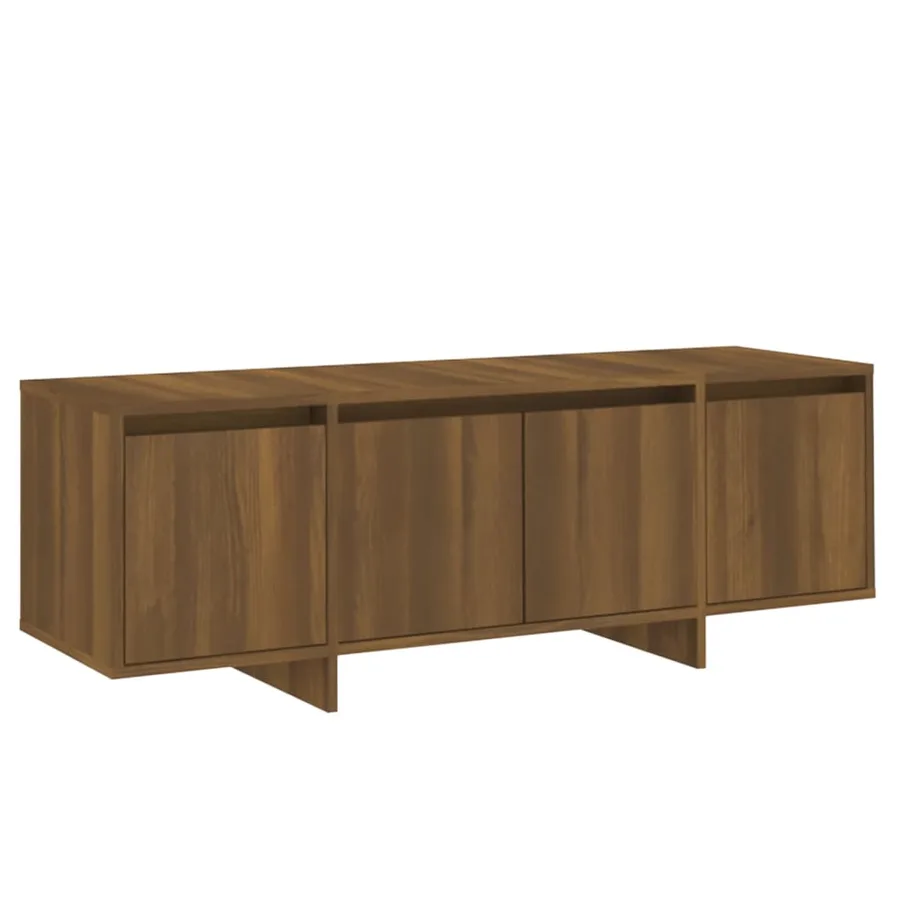 Meuble TV Chêne marron 120x30x40,5 cm Bois d'ingénierie - 2