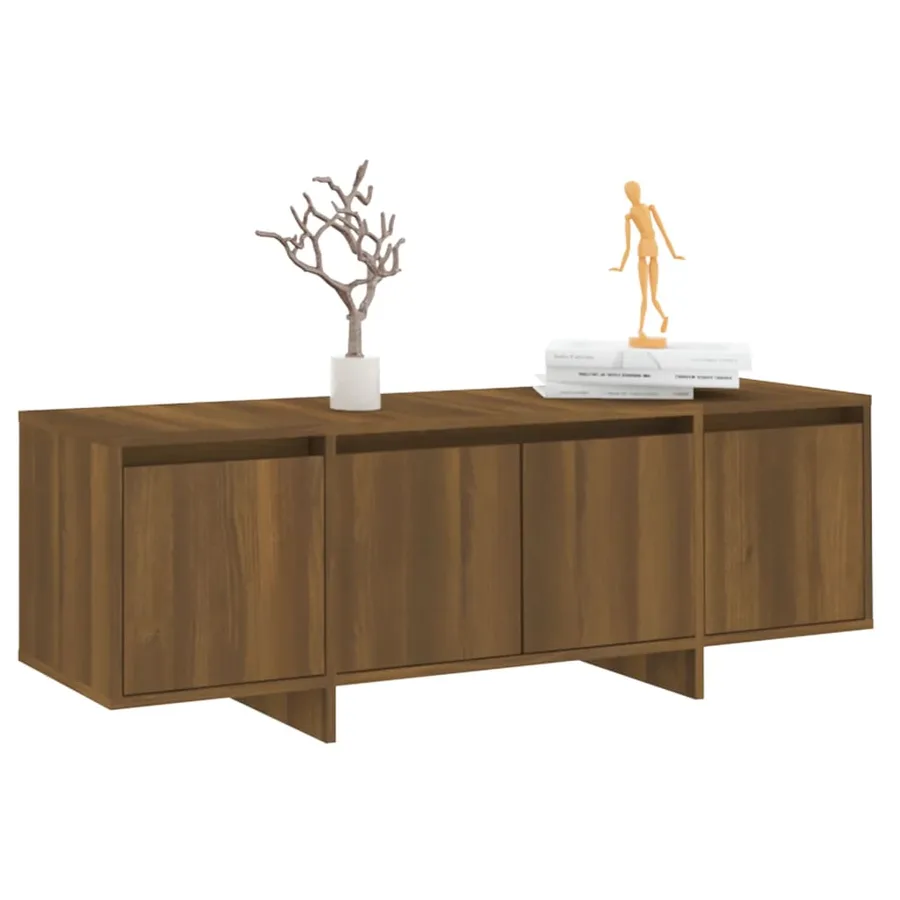 Meuble TV Chêne marron 120x30x40,5 cm Bois d'ingénierie - 4