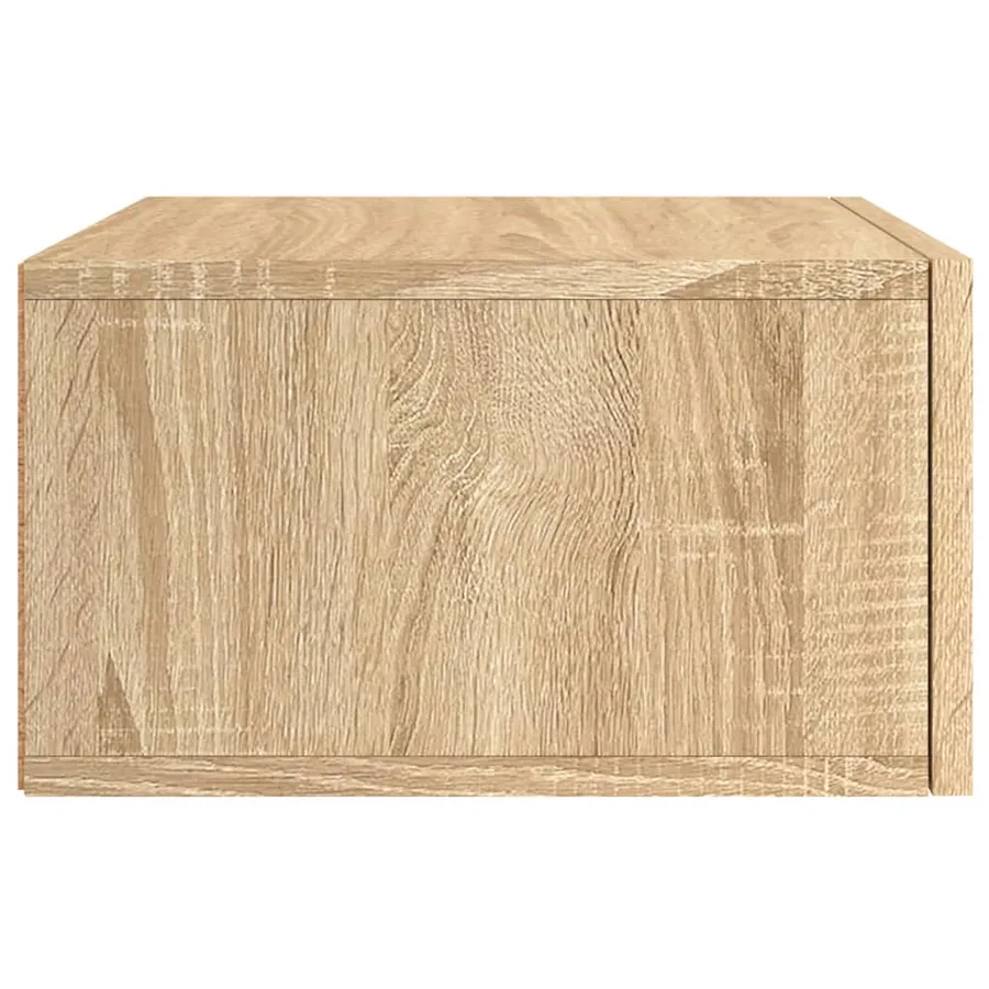 Table de chevet murale chêne sonoma 35x35x20 cm - 7