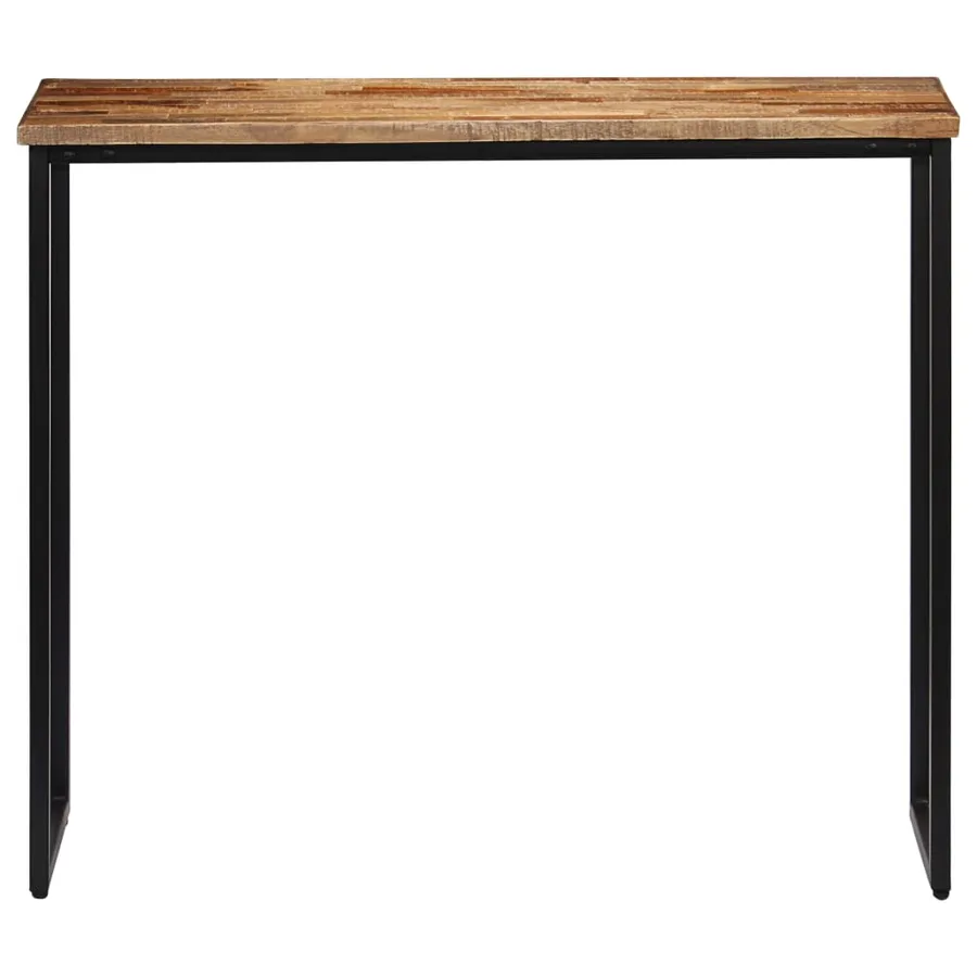 Table console Teck recyclé massif 90 x 30 x 76 cm - 2