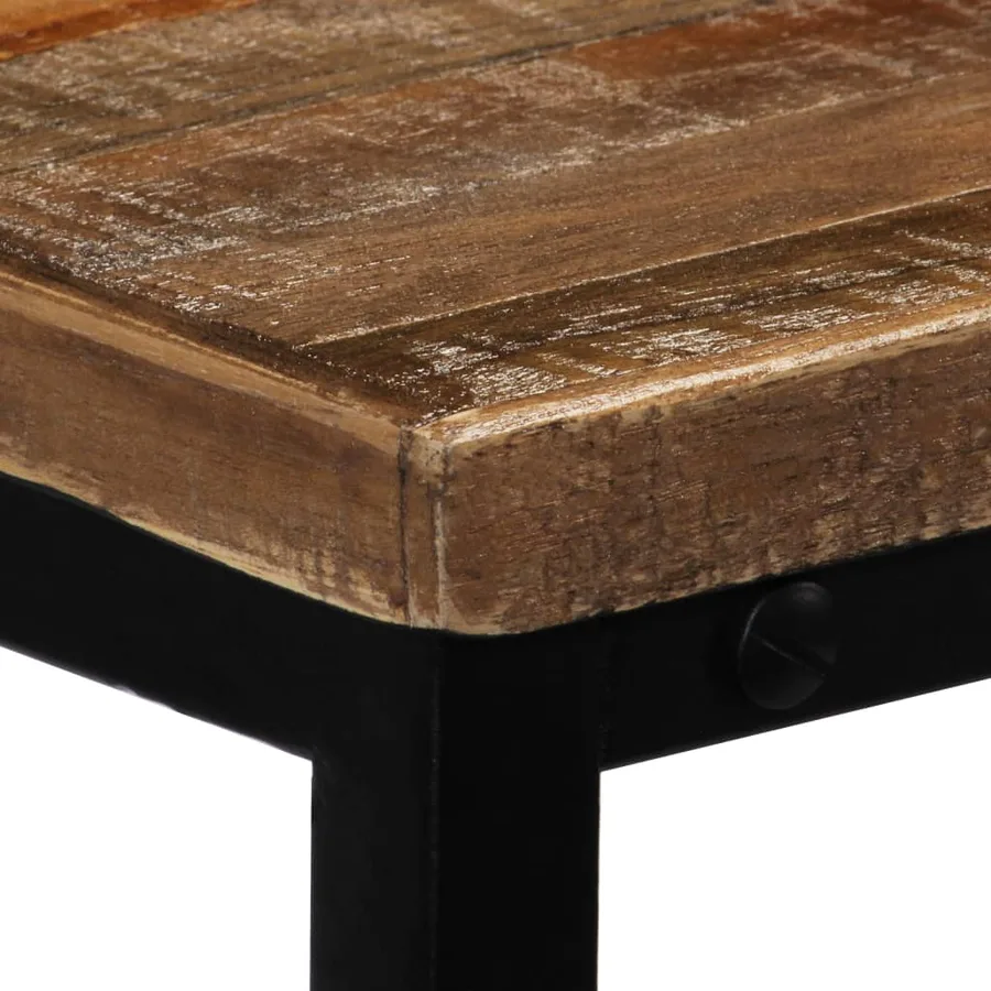 Table console Teck recyclé massif 90 x 30 x 76 cm - 4