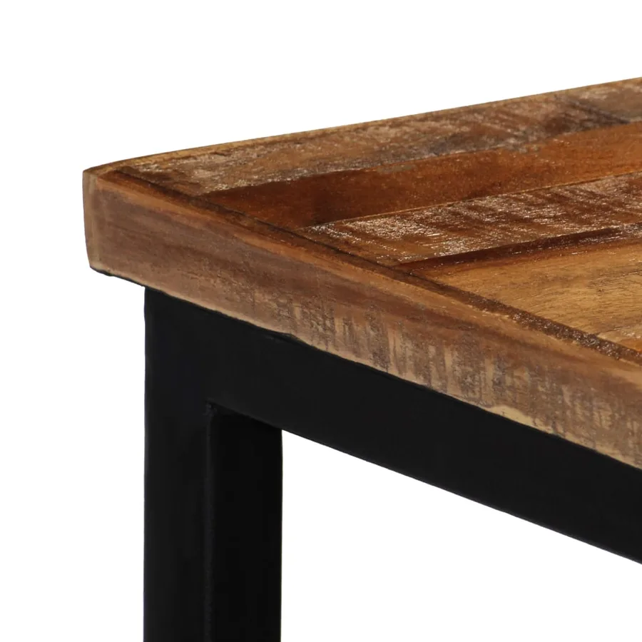 Table console Teck recyclé massif 90 x 30 x 76 cm - 5