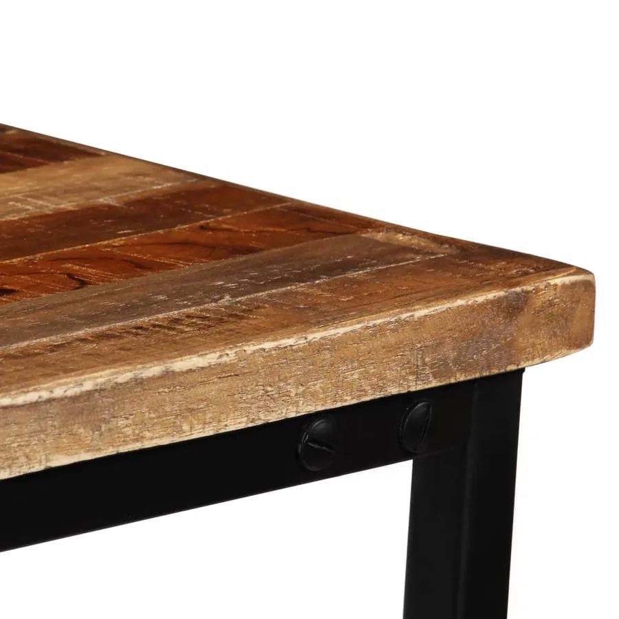 Table console Teck recyclé massif 90 x 30 x 76 cm - 8