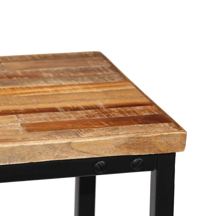 Table console Teck recyclé massif 90 x 30 x 76 cm - 9
