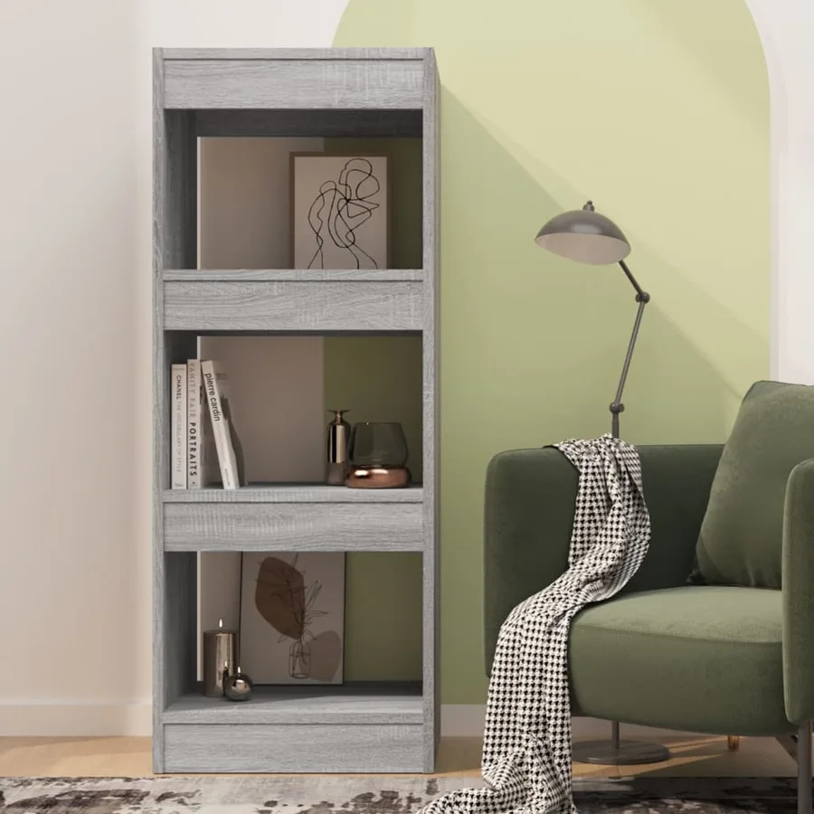 Bibliothèque/Séparateur de pièce Sonoma gris Bois d'ingénierie - 3