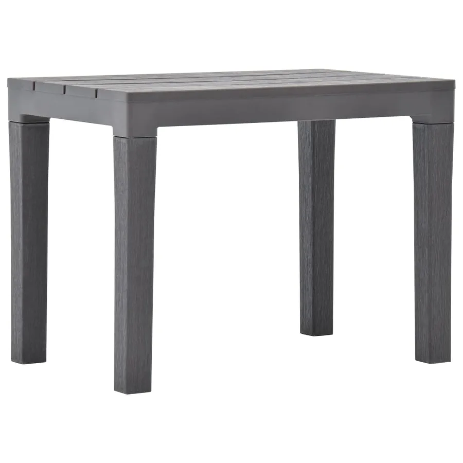Table de jardin avec 2 bancs Plastique Marron - 3