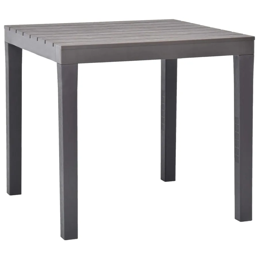 Table de jardin avec 2 bancs Plastique Marron - 4