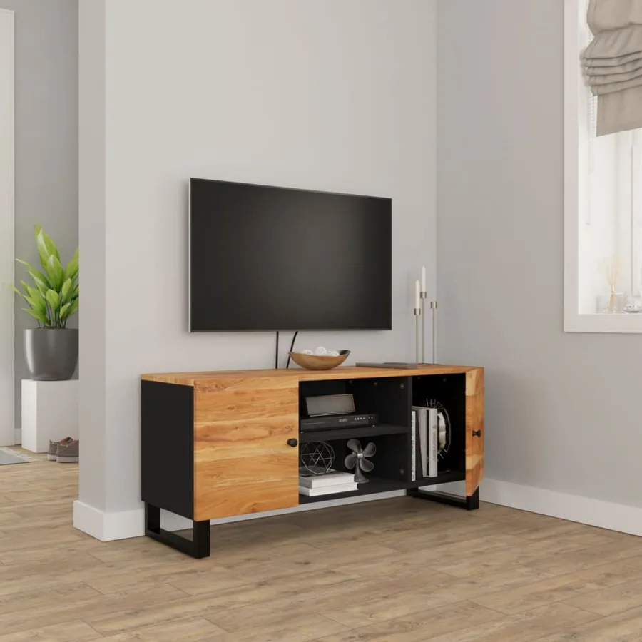 Meuble TV 105x33x46 cm Bois d'acacia massif - 3