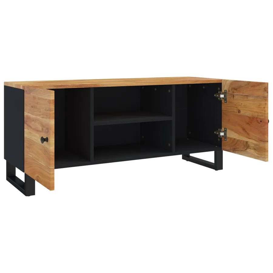 Meuble TV 105x33x46 cm Bois d'acacia massif - 8