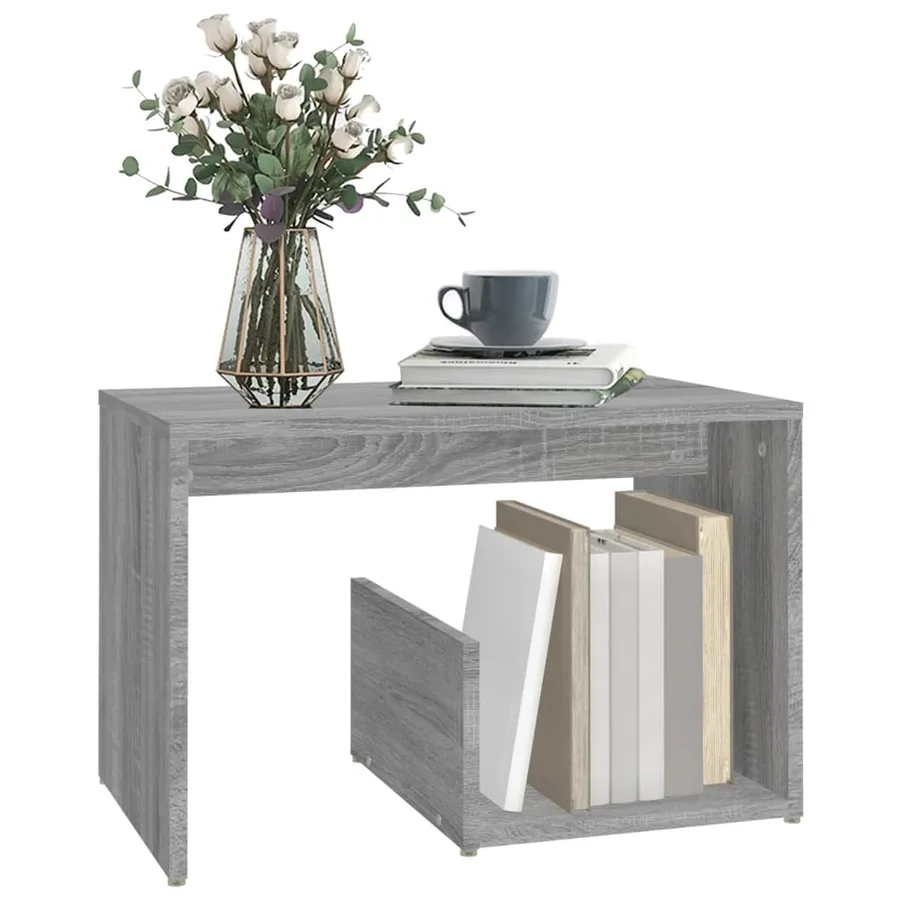 Table d'appoint Sonoma gris 59x36x38 cm Bois d'ingénierie - 3