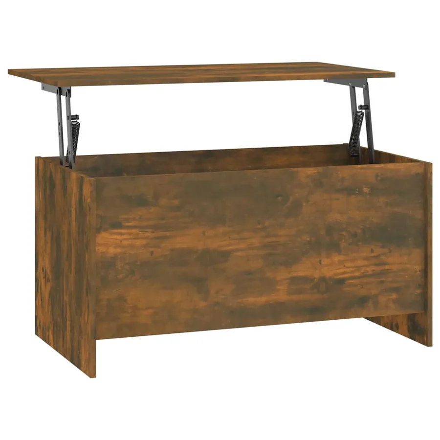 Table basse Chêne fumé 102x55,5x52,5 cm Bois d'ingénierie - 2