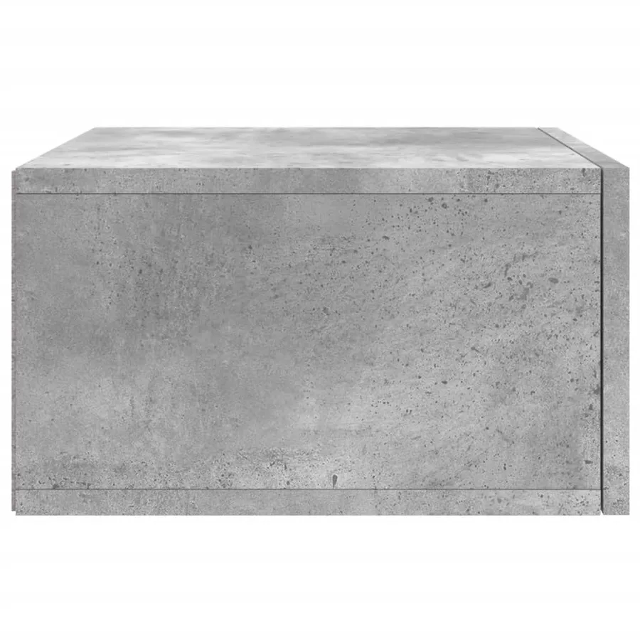 Table de chevet murale gris béton 35x35x20 cm - 7