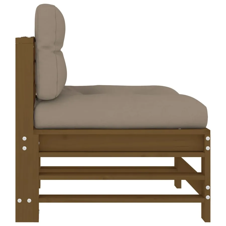 Canapés centraux avec coussins 2 pcs marron miel - 7