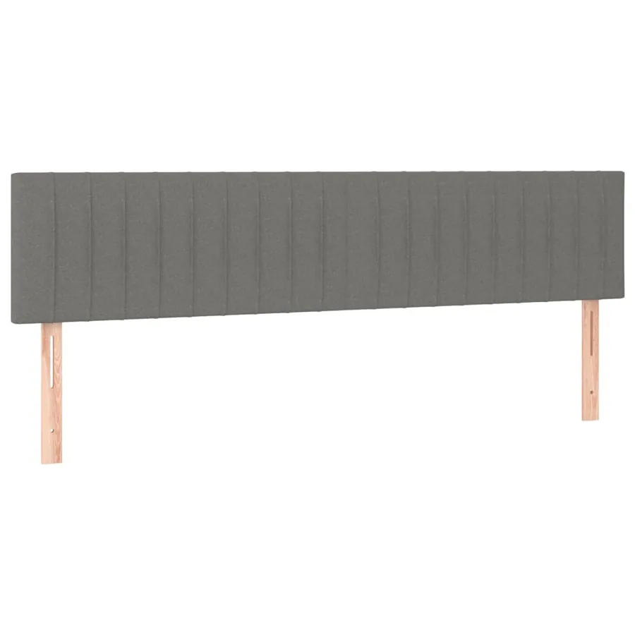 Sommier à lattes de lit avec matelas Gris foncé 180x200cm Tissu - 6