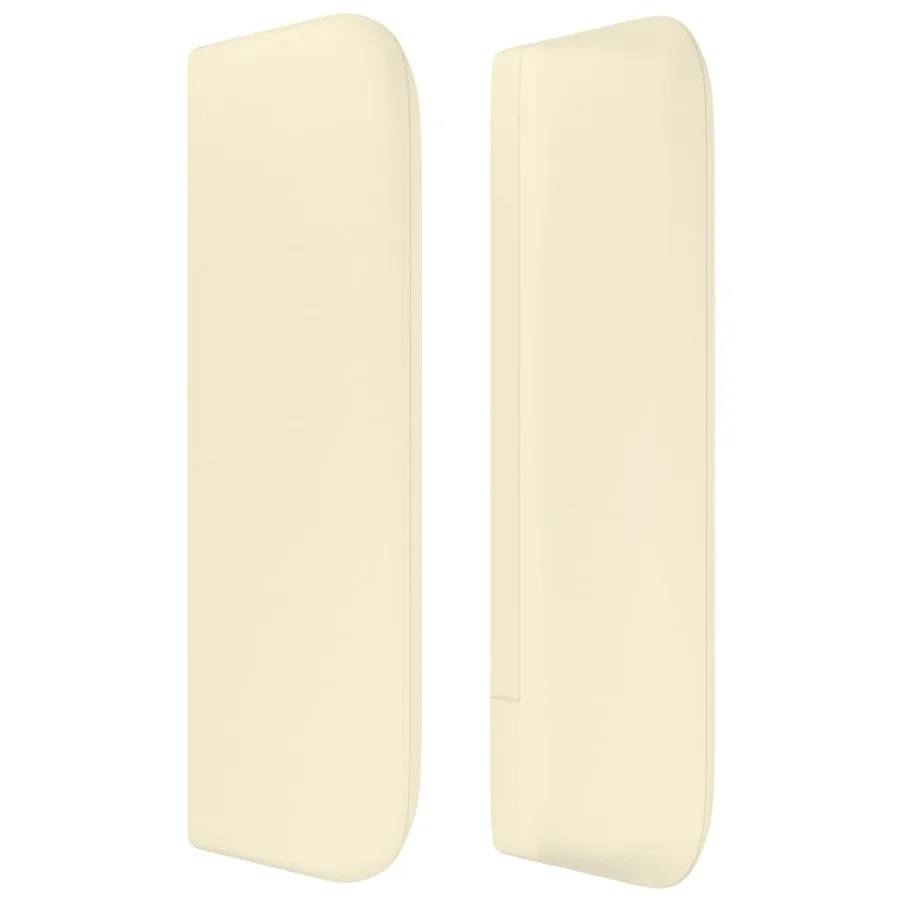 Tête de lit avec oreilles Crème 183x16x78/88 cm Similicuir - 4