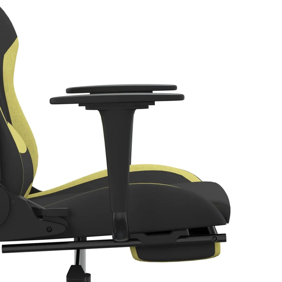 Chaise de jeu avec repose-pied Noir et vert clair - 11