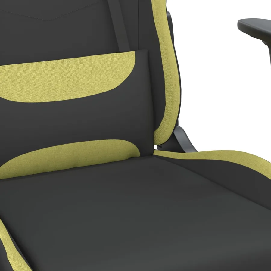 Chaise de jeu avec repose-pied Noir et vert clair - 9