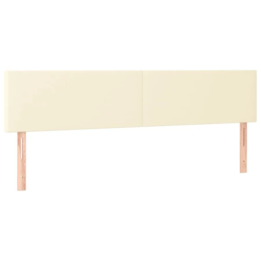Têtes de lit Crème 180x5x78/88 cm Similicuir - 2