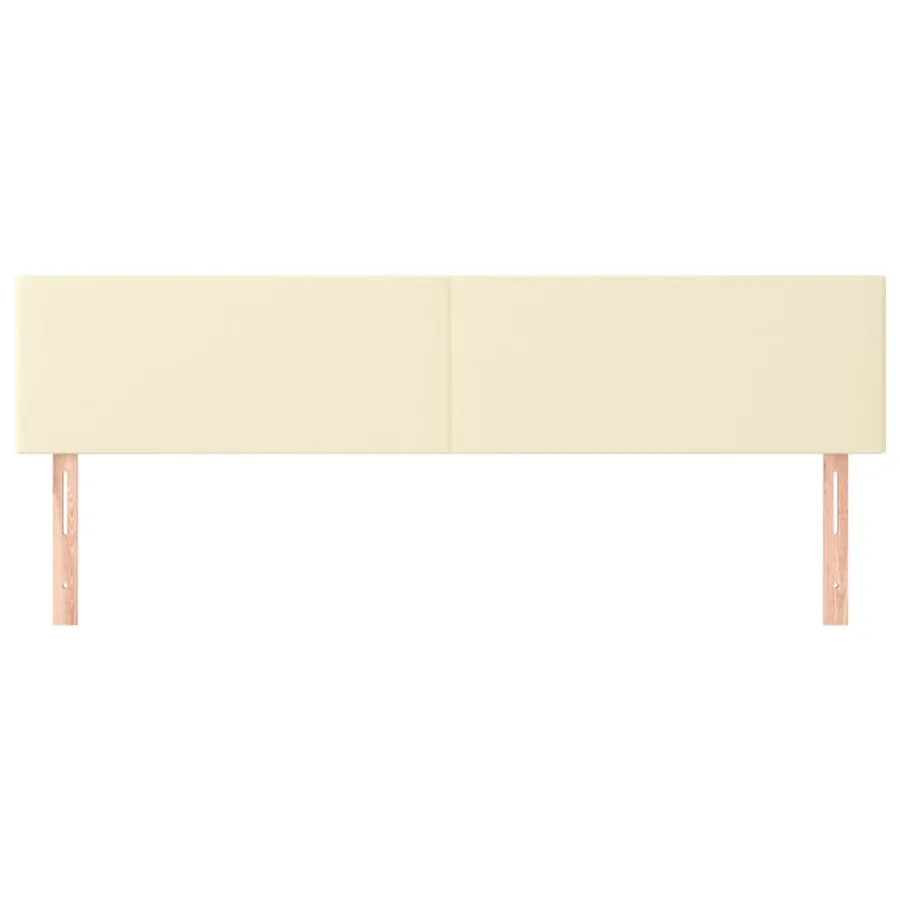 Têtes de lit Crème 180x5x78/88 cm Similicuir - 3