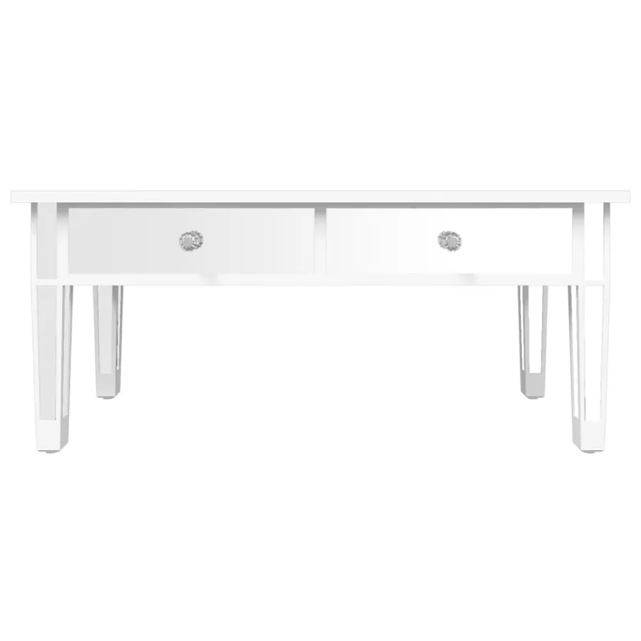 Table basse à miroir 106x45x45 cm Bois d'ingénierie et verre - 6
