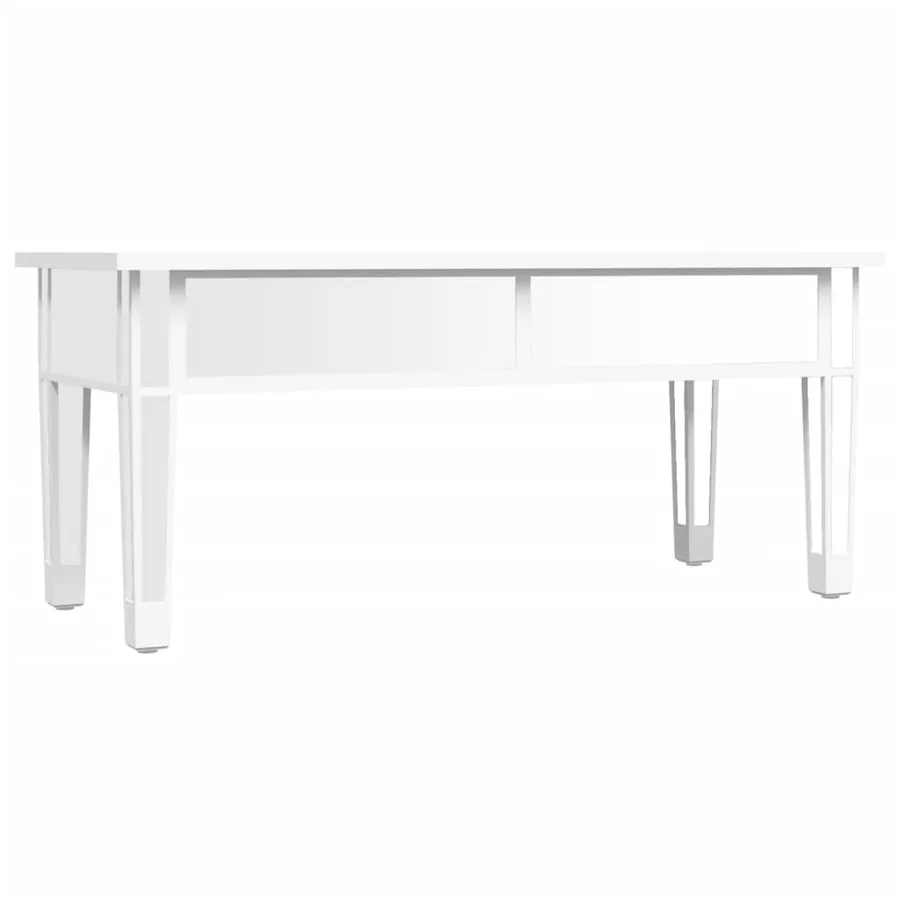 Table basse à miroir 106x45x45 cm Bois d'ingénierie et verre - 9
