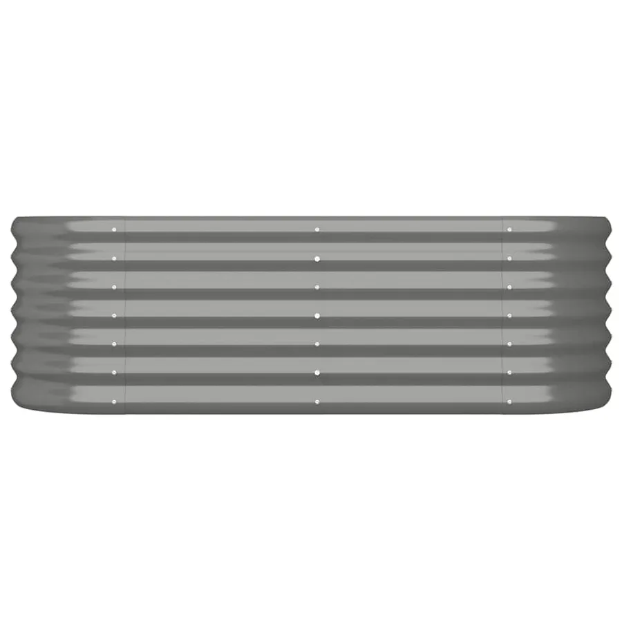 Lit surélevé de jardin Acier galvanisé 114x40x36 cm gris - 3