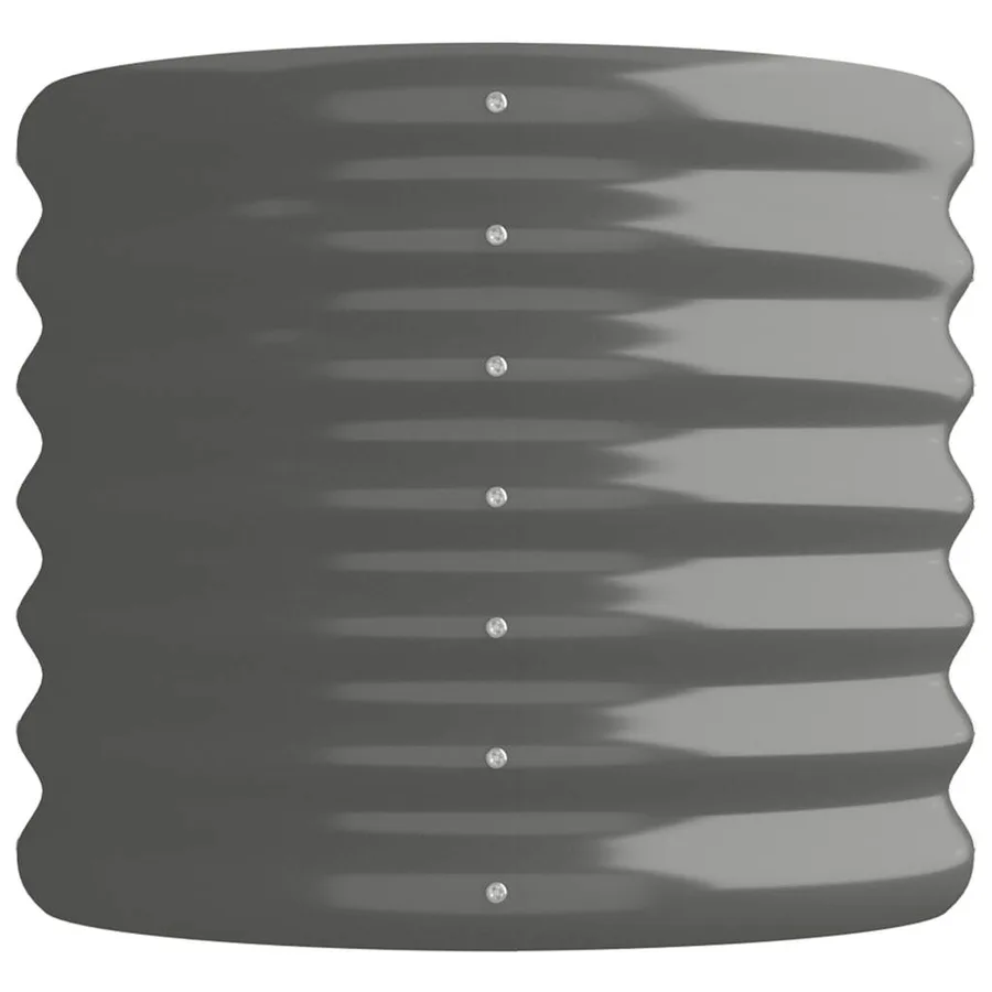 Lit surélevé de jardin Acier galvanisé 114x40x36 cm gris - 4