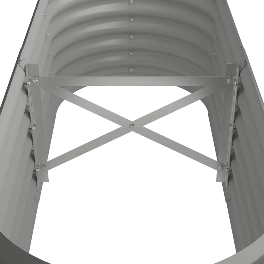 Lit surélevé de jardin Acier galvanisé 114x40x36 cm gris - 5