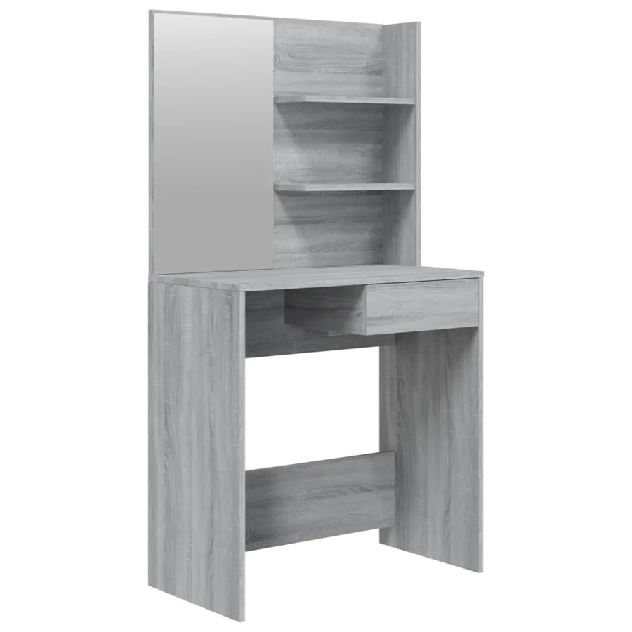 Coiffeuse avec miroir Sonoma gris 74,5x40x141 cm - 2
