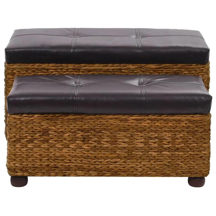 Ensemble de banc lot de 2 Jacinthe d'eau Marron - 2