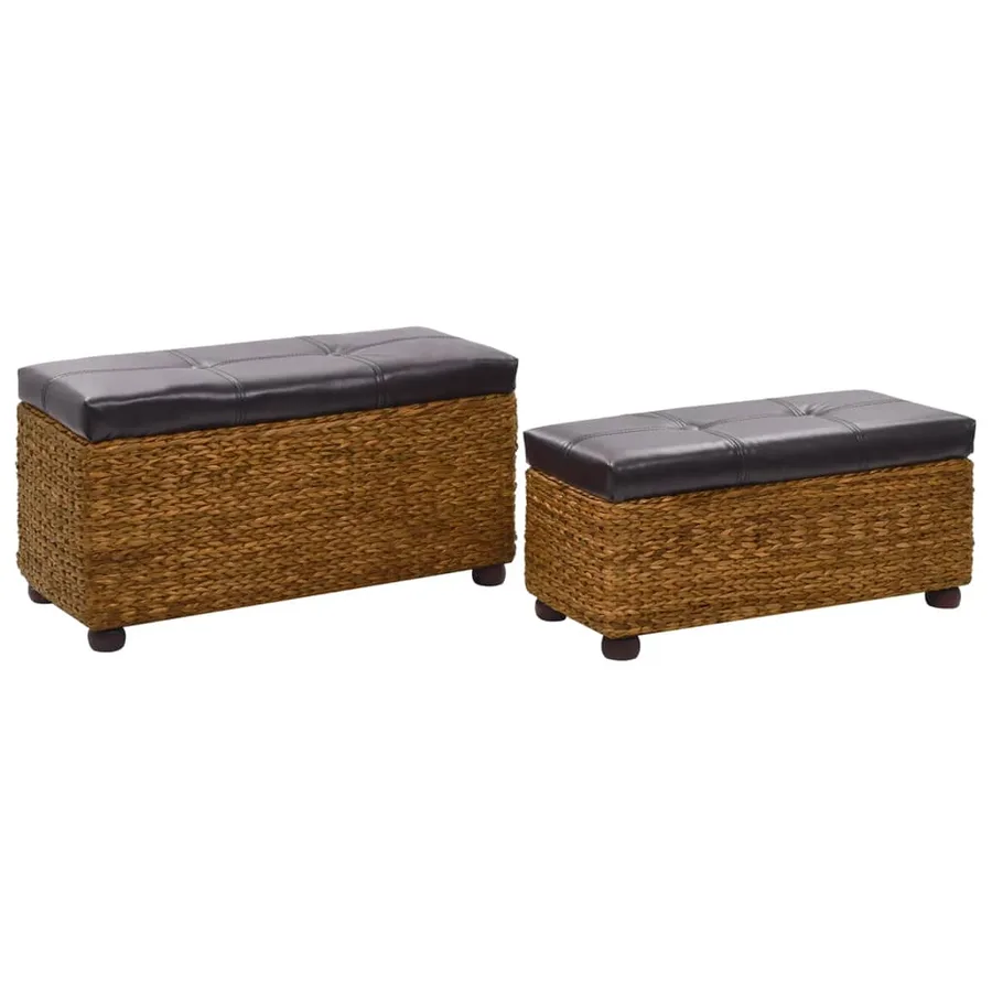 Ensemble de banc lot de 2 Jacinthe d'eau Marron - 3