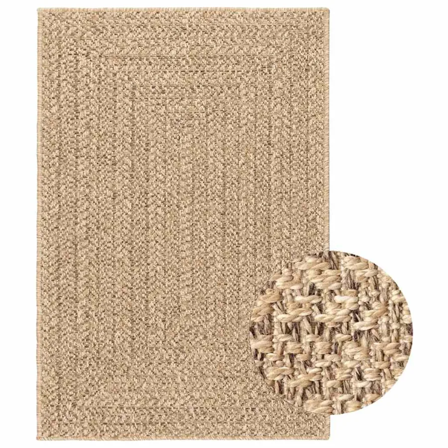 Tapis ZIZUR 140x200 cm aspect de jute intérieur et extérieur