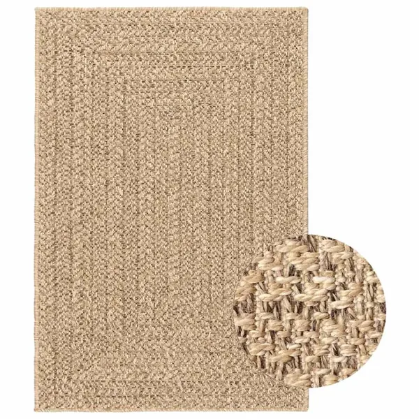 Tapis ZIZUR 140x200 cm aspect de jute intérieur et extérieur