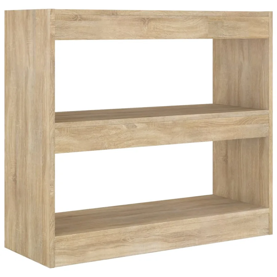 Bibliothèque/Séparateur de pièce chêne sonoma 80x30x72 cm - 2